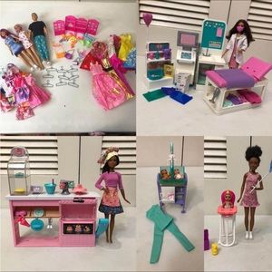 SOLD Barbie playset bundle cake bakery doctor skipper
